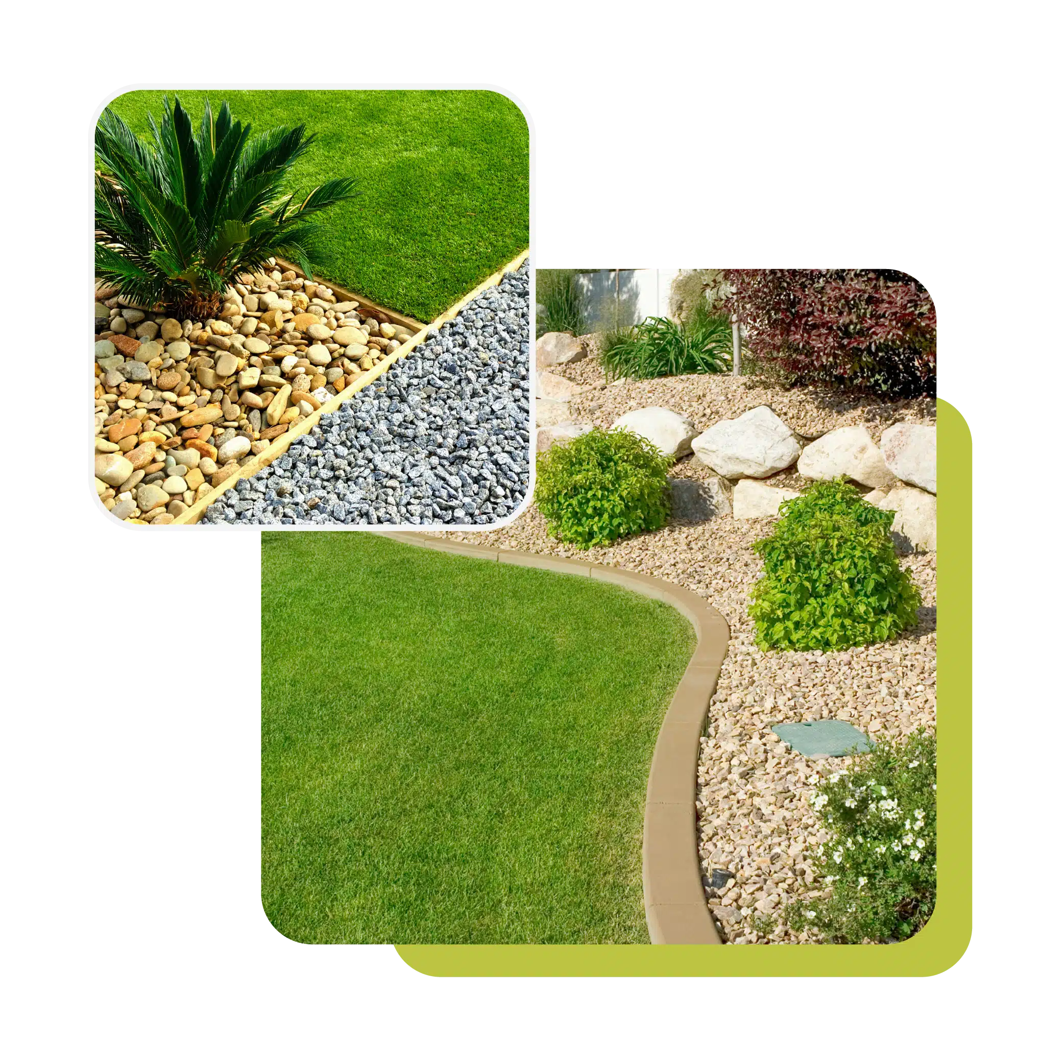 Création d'un jardin moderne avec des éléments de verdure pour créer une ambiance.